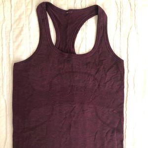 Purple lululemon Razorback tank top